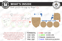 Baby Monthly Milestone Laser cut - Newborn Announcement Sign Product Image 2