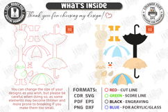 Leather Bag Charm Laser Cut | Duckling Keychain | Umbrella Product Image 3