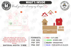 Valentine House Village Stand Laser Cut | 3D Village Stand Product Image 3