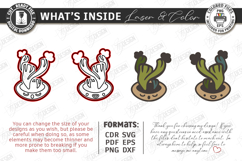 Succulent Stud Earrings with Display Card Laser Cut | CNC Product Image 2