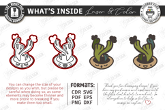 Succulent Stud Earrings with Display Card Laser Cut | CNC Product Image 2