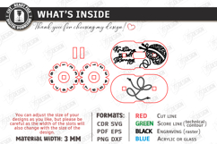 Knitting Row Counter Laser Cut|Floral SVG|Knitting Accessory Product Image 2