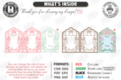 Stained Glass Wedding Welcome Sign Laser Cut | Floral Design Product Image 3