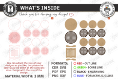 Wooden Coasters Laser Cut Kit | Layered Coasters with Holder Product Image 3