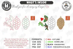 3D Layered Christmas Ornament Laser Cut | Christmas Cone Product Image 2
