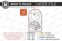 Mystic Wooden Bookmark Laser Cut | Boho Celestial Witchy SVG Product Image 2