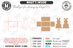 Personalised Easter Egg Bunny Basket Laser Cut | Treat Boxes Product Image 3