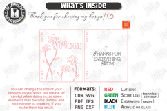 Mother's Day Greeting Card Laser Cut | 3D Floral Cards SVG Product Image 3