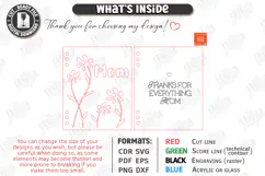 Mother's Day Greeting Card Laser Cut | 3D Floral Cards SVG Product Image 3