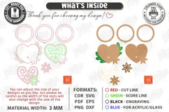 3D Christmas Napkin Ring Laser Cut | Festive Table Decor Product Image 3