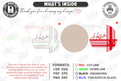 Valentine’s Round Door Hanger Laser Cut | Layered Door Sign Product Image 3