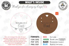 Pregnancy Test Reveal Disc Laser Cut | Baby Reveal SVG | CNC Product Image 3