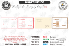 Coffee Mug and Wine Glass Holder Laser Cut | Wall Decor SVG Product Image 3