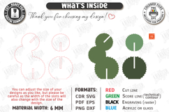 3D Wooden Cactus Laser Cut | Standing Succulent Desk Decor Product Image 3