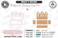 House Shaped Organizer Laser Cut | Desktop Storage Tray SVG Product Image 3