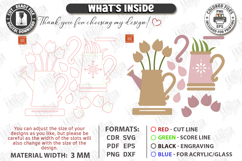 3d layered Flower - Wooden Spring Flowers Decor Laser Cut Product Image 2