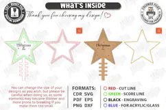 Personalized Christmas Tree Topper Star Laser Cut | Holiday Product Image 3