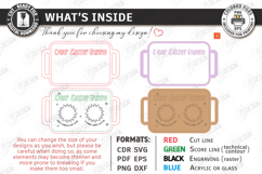 Easter Bunny Treat Tray Laser Cut | Serving Tray | Board SVG Product Image 3