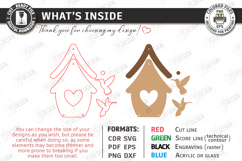 Spring Birdhouse Wall Decor Laser Cut Bundle | Home Decor Product Image 29