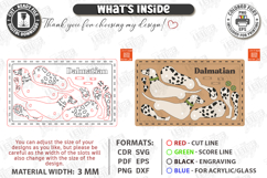 Dog Breed Card Puzzle Laser Cut | 3D Puzzle | Dalmatian SVG Product Image 3