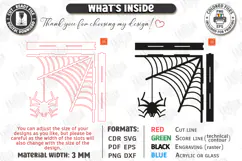 Halloween Door Corner Decor Laser Cut | Door Sign | Spider Product Image 3