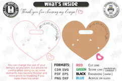 Valentine Flower Holder Card Laser Cut | Bouquet Holder SVG Product Image 3