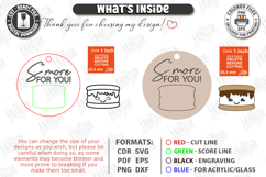 S'mores Gift Tag Laser Cut | Marshmallow Campfire Treat SVG Product Image 3