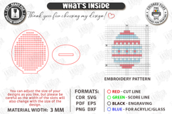 Easter Cross Stitch Ornament Laser Cut | Embroidery Blank Product Image 2