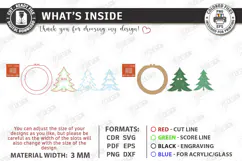 3D Christmas Napkin Ring Laser Cut | Festive Table Decor Product Image 3
