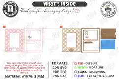 Mother's Day Photo Frame Laser Cut | Floral Picture Frames Product Image 3