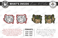 Succulent Stud Earrings with Display Card Laser Cut | CNC Product Image 2