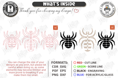 Flexible Animal Keychain Laser Cut | Bag Charm | Spider SVG Product Image 3
