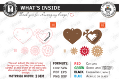 Mechanical Heart Keychain Laser Cut | Moving Gear Heart SVG Product Image 2