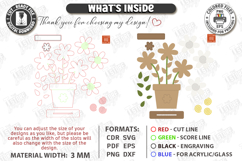 3d layered Flower - Wooden Spring Flowers Decor Laser Bundle Product Image 14