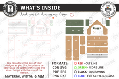 Farmhouse House Shelves Laser Cut Bundle | Rustic Wall Shelf Product Image 9