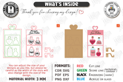 Valentine’s Day Board Laser Cut|Recipe for Love SVG|Kitchen Product Image 3