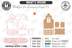 House Shaped Organizer Laser Cut | Desktop Storage Tray SVG Product Image 3