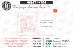 Mother's Day Greeting Card Laser Cut | 3D Floral Cards SVG Product Image 3