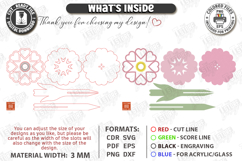 Bee Watering Cup Stakes Laser Cut | Flower and Honeycomb SVG Product Image 3