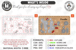 Dog Breed Card Puzzle Laser Cut | 3D Puzzle | Poodle SVG Product Image 2