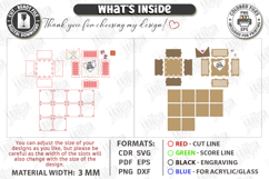 Galantines Day Photo Memory Box Laser Cut | Keepsake Box SVG Product Image 3