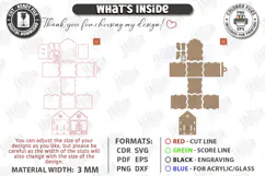 3D Wooden Advent Wreath House Laser Cut | Advent Calendar Product Image 2