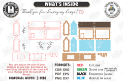 3D Lantern House Laser Cut | Wood and Acrylic Night Light Product Image 3