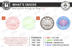 Stained Glass Coaster Laser Cut | Art Coaster | Shell SVG Product Image 3