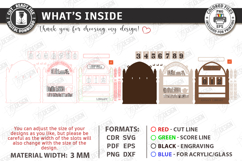 3D Layered Retro Book Tracker Laser Cut | Reading Goal SVG Product Image 3