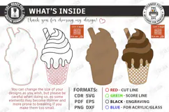 Ice Cream Coloring Laser Cut | Kids Craft | Coloring Toy SVG Product Image 3