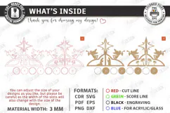 Christmas Candle Centerpiece Laser Cut | 3D Candle Holders Product Image 3