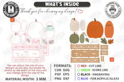 Fall Pumpkin Wooden Décor Laser Cut | Autumn Decor | Fall Product Image 3
