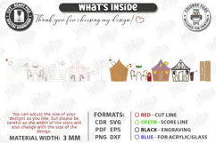 Reversible Halloween Christmas House Laser Cut | Home Decor Product Image 3