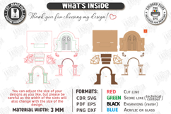 Decorative Door Bookends Laser Cut Bundle | Home Library SVG Product Image 5